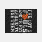 I've Got 5 Fouls Bysketbyll Gift Mannen Vrouwen Jo Fleece Deken (Voorkant (Horizontaal))
