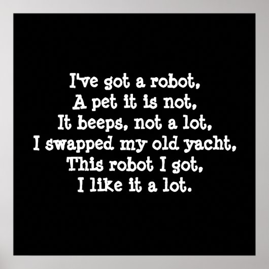 I've got a Robot. Poetry. Poster (Voorkant)