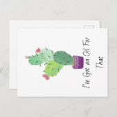 I've got an oil for that Essential Oil Cactus Briefkaart (Voorkant / Achterkant)