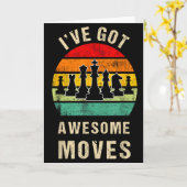 I've Got Awesome Moves Chess Player Funny Chess Pl Kaart (Gele Bloem)