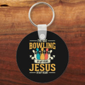 I've Got Bowling In My Veins Jesus In My Heart  Sleutelhanger (Voorkant)