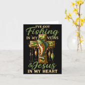 I've Got Fishing In My Veins &amp; Jesus In My Hea Kaart (Gele Bloem)