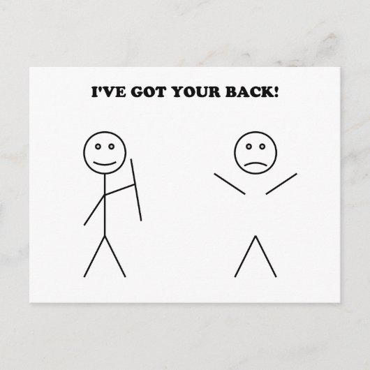 I've got your back briefkaart (Voorkant)