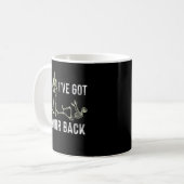 I've Got Your Back Halloween Skeleton Skull Koffiemok (Voorkant links)