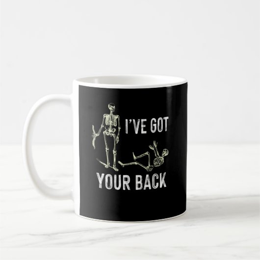 I've Got Your Back Halloween Skeleton Skull Koffiemok (Links)