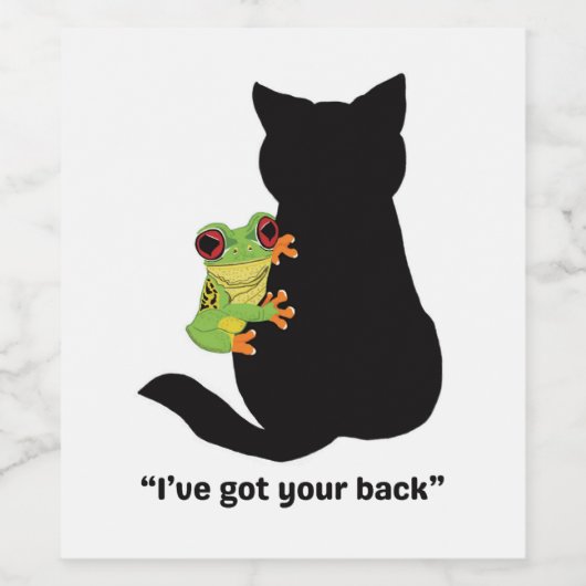I've got your back wijn etiket (Enkel label)