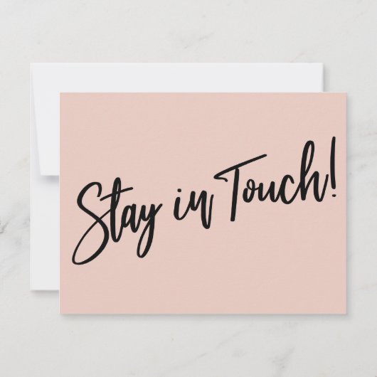 "I've Moved" Modern handgeschreven Roze kaart (Achterkant)