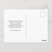 I've Moved Sunset Golf Course Pink Golf Cart  Briefkaart (Achterkant)