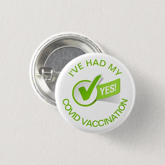 I've My COVID Vaccination Pin Ronde Button 3,2 Cm (Voorkant /achterkant)