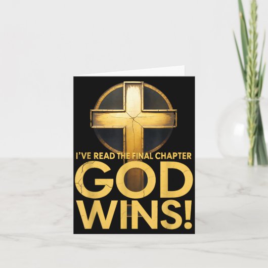 I've Read The Final Chapter God Wins Cross Christi Kaart (Voorkant)
