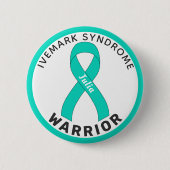 Ivemark Syndrome Warrior Ribbon White Button (Voorkant)