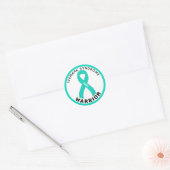 Ivemark Syndrome Warrior Ribbon White Ronde Sticker (Envelop)