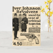 Iver Johnson Revolver Pistool AD Wenskaart Kaart (Gele Bloem)