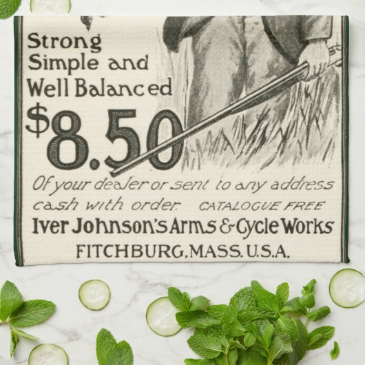  Iver Johnson Shotgun Kitchen Towel Theedoek (Gevouwen)