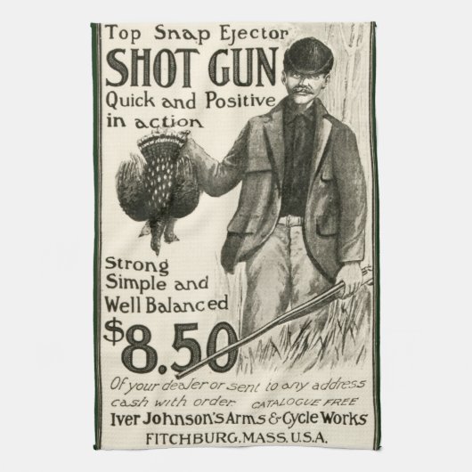 Iver Johnson Shotgun Kitchen Towel Theedoek (Verticaal)