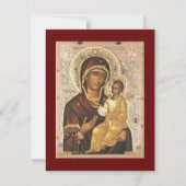 Iveron Pictogram - Moeder van God-icoon gebeiderfk Kaart (Voorkant)