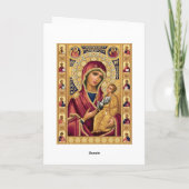 Iveron Theotokos - Wenskaart Kaart (Achterkant)