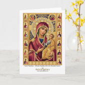 Iveron Theotokos - Wenskaart Kaart (Gele Bloem)