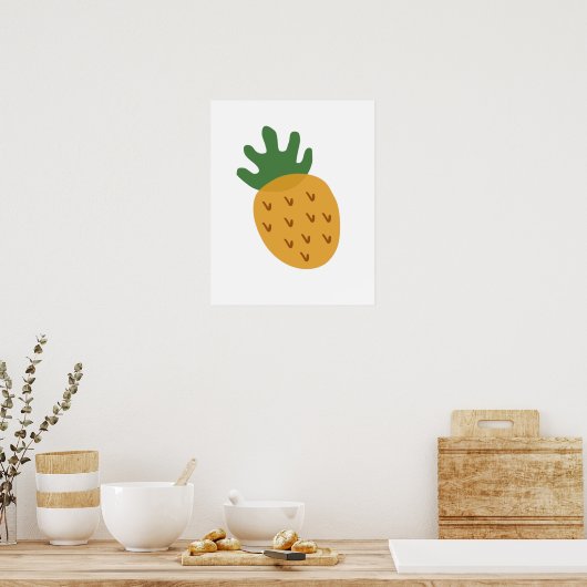 IVF-ananas | Moderne steun voor acute onvruchtbaar Poster (Keuken)