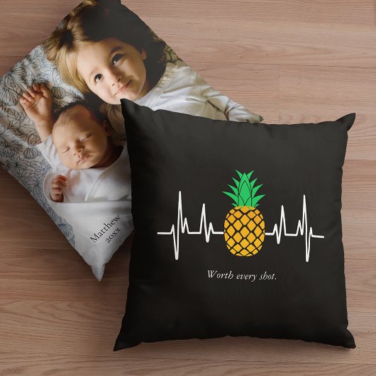 IVF-baby Ananas elke shot waard foto Kussen