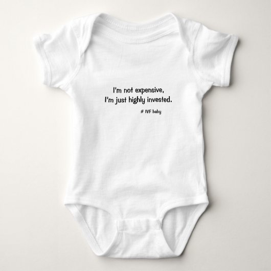 IVF Baby in-vitro humoristische Baby bodysuit (Voorkant)
