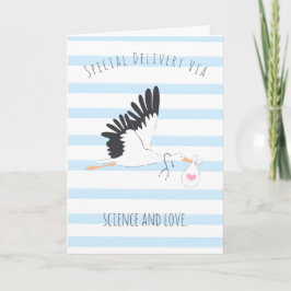 IVF Baby Stork’s Special Delivery Wenskaart Bedankkaart