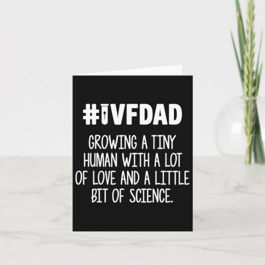 Ivf Gift Krijger Vader Liefde Transfer Dag Onvruch Kaart (Voorkant)