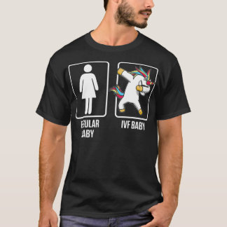 IVF Gift Warrior Dad mam Unicorn Transfer Day Infe T-shirt