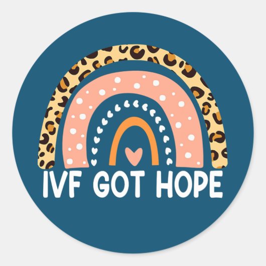 IVF heeft Hope Inspiration Rainbow IVF mam Ronde Sticker (Voorkant)