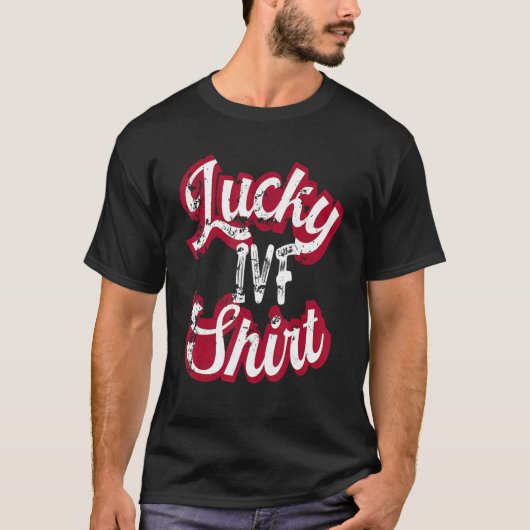 IVF Mam Transfer Day Retro Lucky IVF voor vrouweli T-shirt (Voorkant)