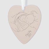 IVF Miracle Baby Simple Boho Tan Ornament (voorkant)