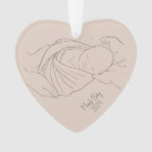 IVF Miracle Baby Simple Boho Tan Ornament (voorkant)