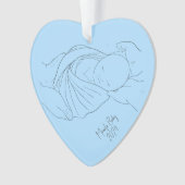IVF Miracle Baby Simple Boy Blue Ornament (voorkant)