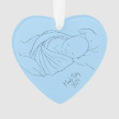 IVF Miracle Baby Simple Boy Blue Ornament (voorkant)