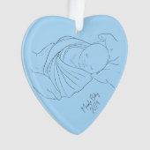 IVF Miracle Baby Simple Boy Blue Ornament (voorkant)