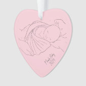 IVF Miracle Baby Simple Girl Roze Ornament (voorkant)