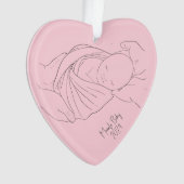IVF Miracle Baby Simple Girl Roze Ornament (voorkant)