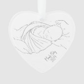 IVF Miracle Baby Simple White Ornament (voorkant)