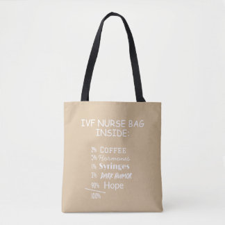 IVF Nurse Fertility Worrier Grappige Canvas tas