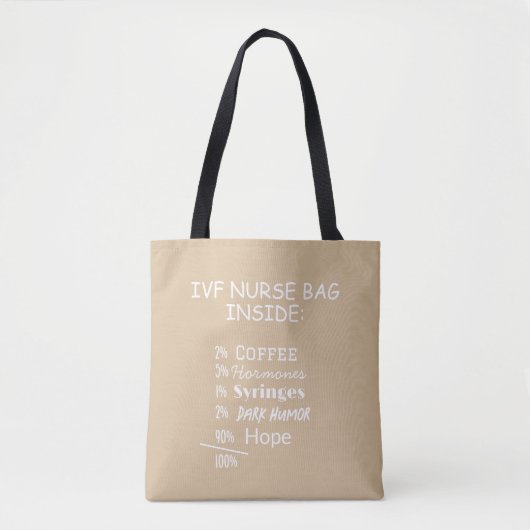 IVF Nurse Fertility Worrier Grappige Canvas tas (Voorkant)