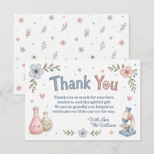 IVF Science Baby Shower Bedankkaart 