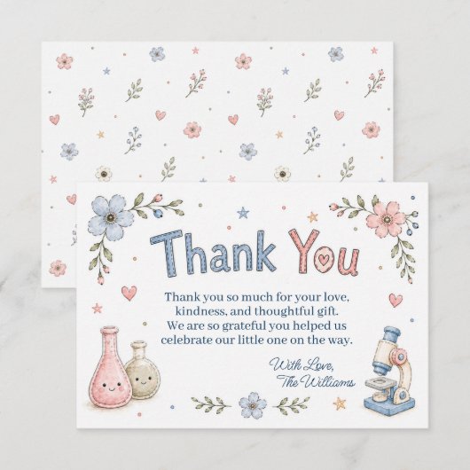 IVF Science Baby Shower Bedankkaart (Voorkant / Achterkant)