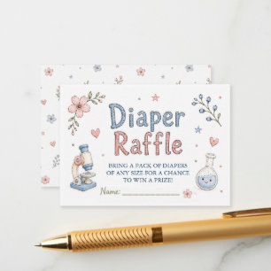 IVF Science Baby Shower Luier Raffle Kaart 