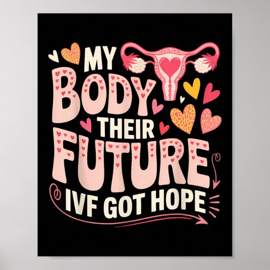 Ivf Transfer Day Surrogacy Pregnancy Surrogate Mat Poster (Voorkant)