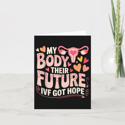 IVF Transfer Day Surrogacy Zwangerschap Surrogaat  Kaart (Voorkant)