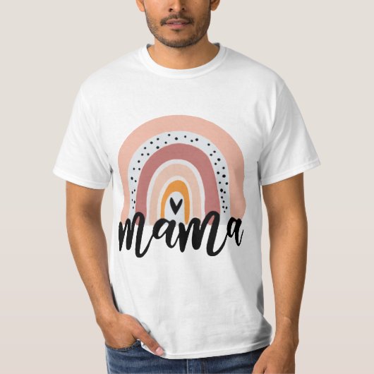 IVF Twins Mama Boho Rainbow Cute Pregnancy Twins  T-shirt (Voorkant)