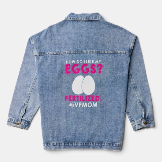 Ivf Warrior Ma Transfer Day Infertiliteit 3 Denim Jacket (Achterkant)