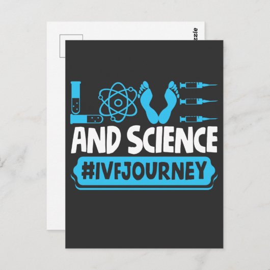 IVF Warrior Science Transfer Day Infertiliteit Briefkaart (Voorkant / Achterkant)