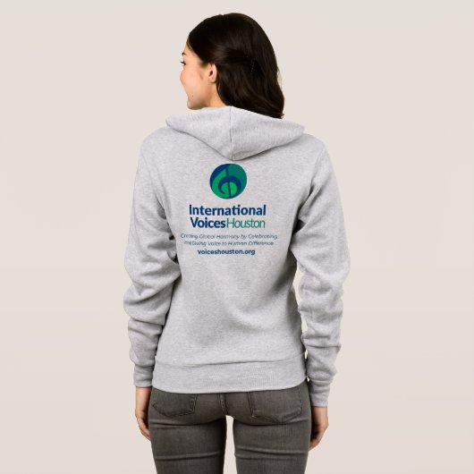 IVH Logo Hoodie met rits (Achterkant volledig)
