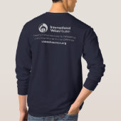 IVH T-shirt met lange mouwen (witte Logo on Navy) (Achterkant)